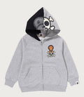A BATHING APE BABY MILO SKULL GLOW IN THE DARK ZIP HOODIE