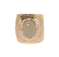A BATHING APE RHINESTONE COLLEGE RING