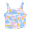 A BATHING APE Ladies' NEW MULTI CAMO CROPPED RIB TANK TOP