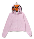 A BATHING APE Ladies' MILO SHARK CROPPED FULL ZIP DOUBLE HOODIE