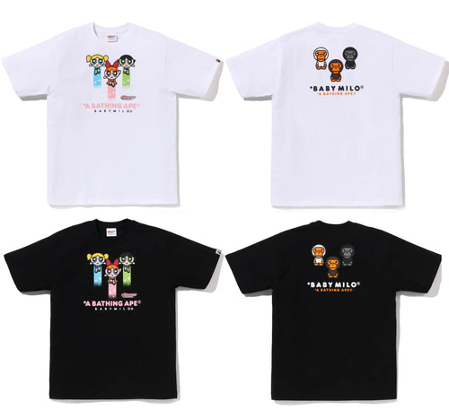 A BATHING APE Men's / Ladies' BAPE x THE POWERPUFF GIRLS BABY MILO TEE