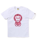 A BATHING APE Ladies' WILD LEOPARD PATTERN BIG BABY MILO TEE