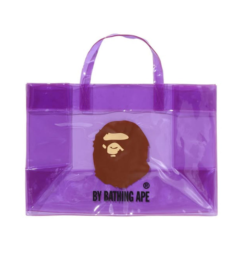 A BATHING APE APE HEAD CLEAR BAG