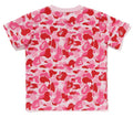 A BATHING APE BAPE KIDS ABC CAMO APE & MILO ONE POINT TEE