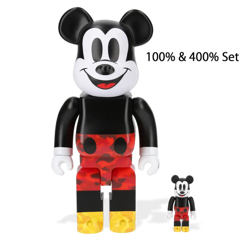 A BATHING APE x BE@RBRICK MICKEY MOUSE ORIGINAL COLOR 100% & 400% SET