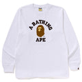 A BATHING APE COLLEGE L/S TEE - happyjagabee store