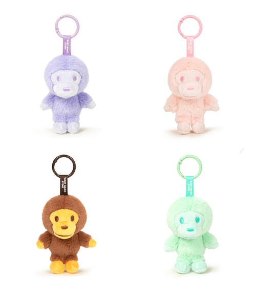 A BATHING APE BABY MILO STORE BABY MILO FUR PLUSH DOLL KEYCHAIN