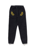A BATHING APE BAPE KIDS MILO SHARK JOGGER 10 OZ DENIM PANTS