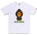 A BATHING APE Ladies' ABC CAMO MILO SHARK FZH TEE