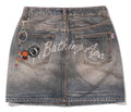 A BATHING APE Ladies' FAKE PRINT MULTI LOGO DENIM SKIRT - happyjagabee store