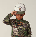A BATHING APE BAPE KIDS 1ST CAMO COLLEGE MESH CAP