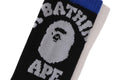 A BATHING APE BAPE KIDS COLLEGE RIB SOCKS