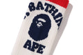 A BATHING APE BAPE KIDS COLLEGE RIB SOCKS