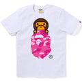 A BATHING APE Ladies' COLOR CAMO MILO ON APE HEAD TEE