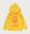 A BATHING APE BAPE KIDS BIG COLLEGE ZIP HOODIE