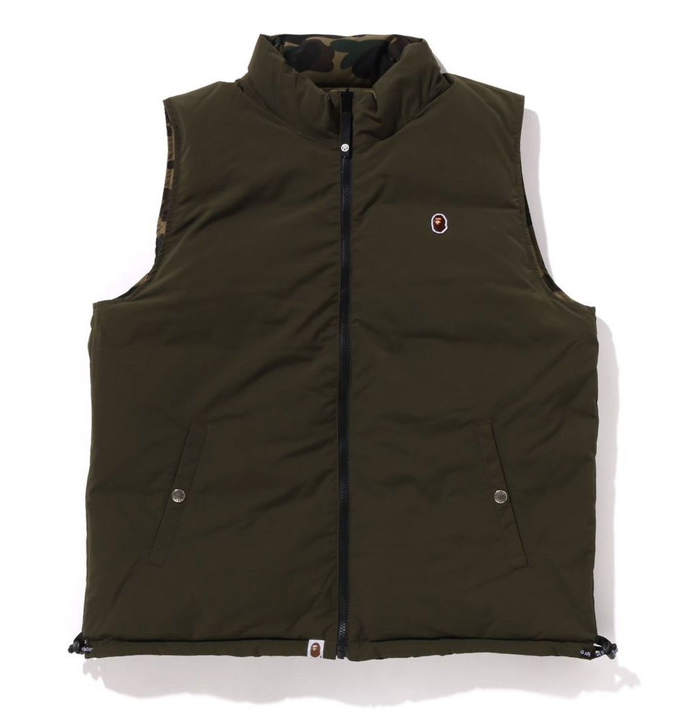 A BATHING APE 1ST CAMO REVERSIBLE DOWN VEST - Main Image