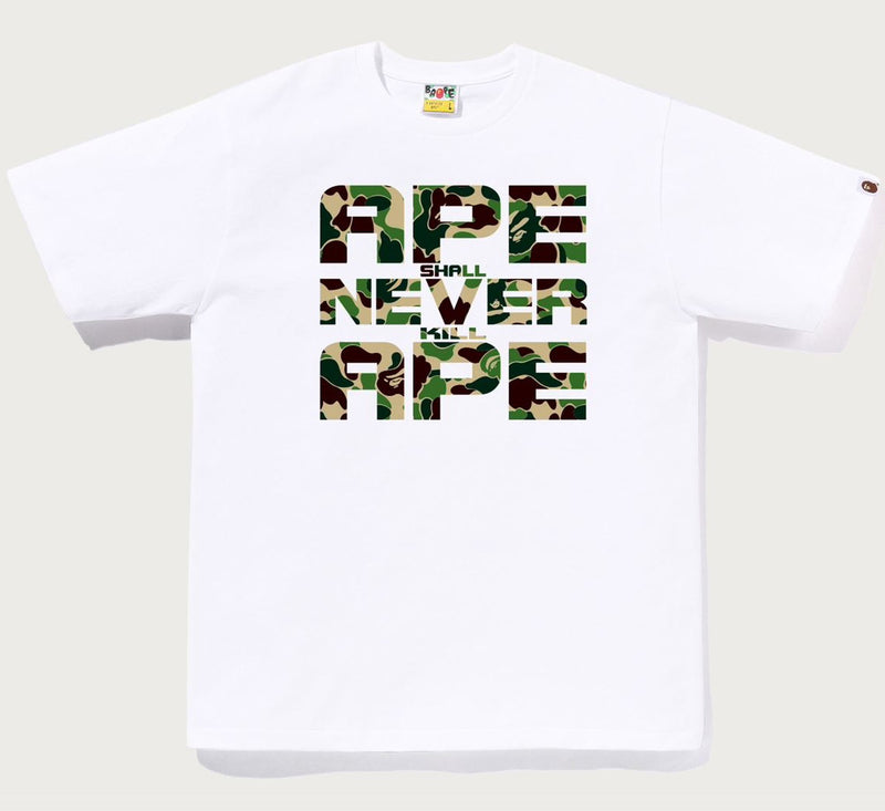 A BATHING APE ABC CAMO ASNKA TEE