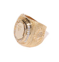 A BATHING APE RHINESTONE COLLEGE RING