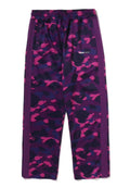 A BATHING APE COLOR CAMO METAL LOGO RELAXED FIT TRACK SWEAT PANTS