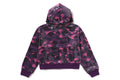 A BATHING APE Ladies' COLOR CAMO APE HEAD SEQUIN CROPPED FULL ZIP HOODIE
