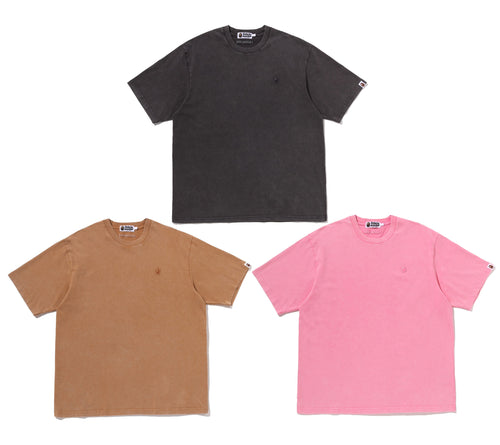 A BATHING APE GARMENT DYED ONE POINT RELAXED FIT TEE