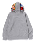 A BATHING APE ABC CAMO SHARK PULLOVER HOODIE