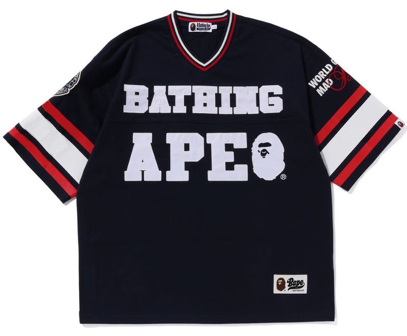 A BATHING APE FOOTBALL JERSEY ( Relaxed Fit Type )