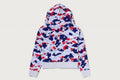 A BATHING APE Ladies' STA STRIKE CAMO LOGO CROPPED FULL ZIP HOODIE