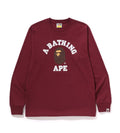 A BATHING APE COLLEGE L/S TEE