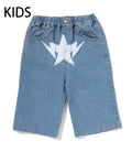 A BATHING APE BAPE KIDS TWIN STA 10 OZ DENIM SHORTS