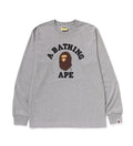 A BATHING APE COLLEGE L/S TEE