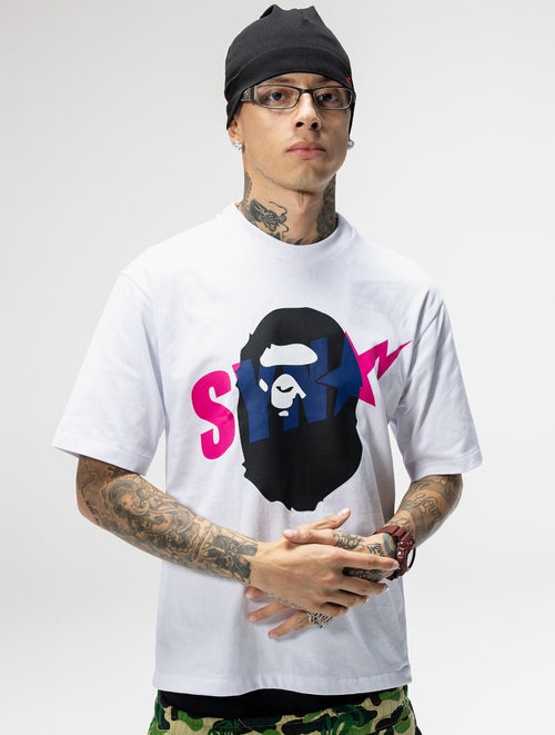 A BATHING APE BAPE x SPOTIFY BY CENTRAL CEE APE HEAD RELAXED FIT TEE