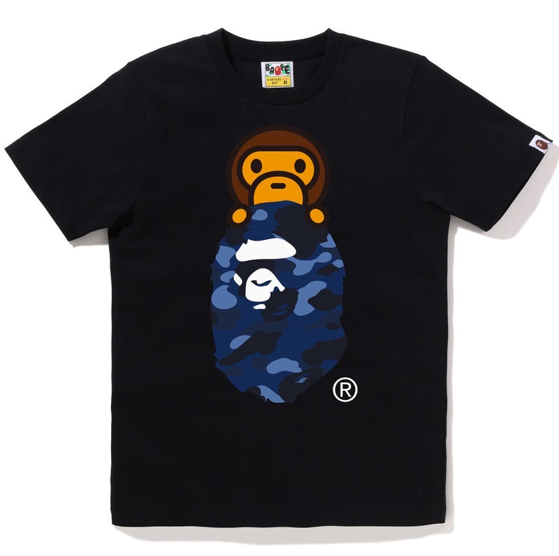 A BATHING APE Ladies' COLOR CAMO MILO ON APE HEAD TEE