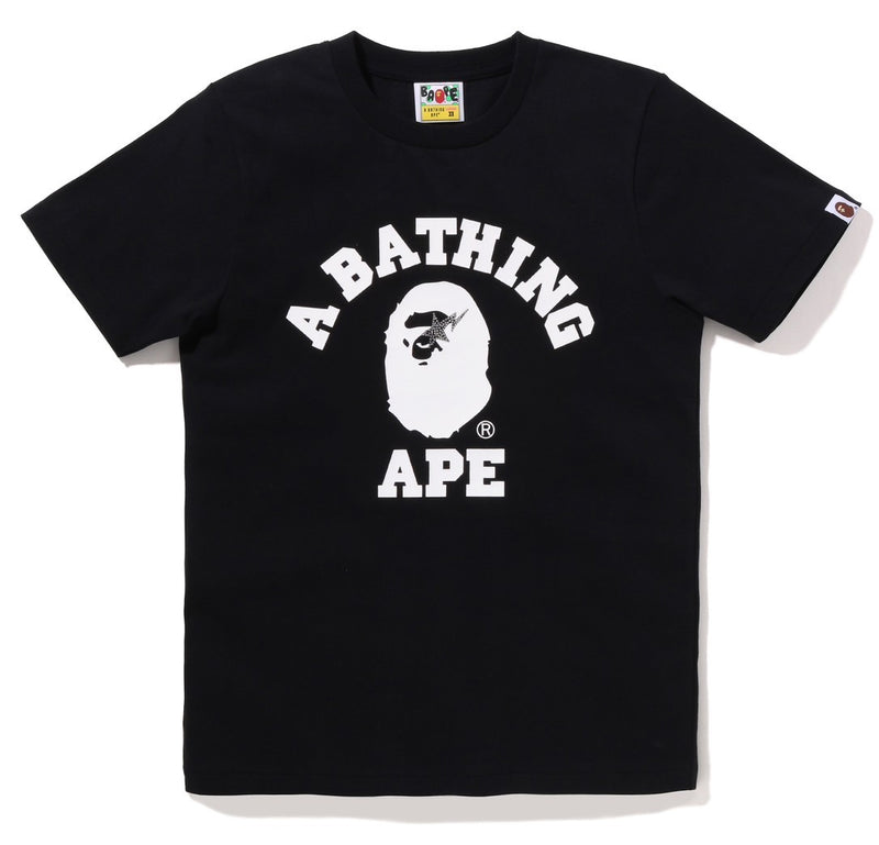 A BATHING APE Ladies' COLLEGE CRYSTAL STONE STA TEE