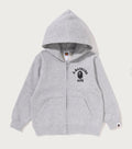 A BATHING APE BAPE KIDS BIG COLLEGE ZIP HOODIE