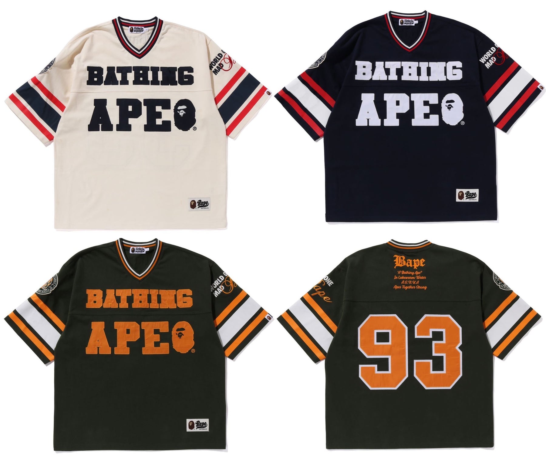 BAPE 1ST CAMO FOOTBALL MESH JERSEY - GREEN