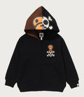 A BATHING APE BABY MILO SKULL GLOW IN THE DARK ZIP HOODIE