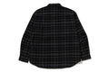 A BATHING APE ONE POINT FLANNEL CHECK L/S SHIRT