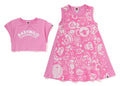 A BATHING APE BAPE KIDS MILO ALL SAFARI TEE & DRESS SET