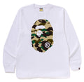 A BATHING APE 1ST CAMO BIG APE HEAD L/S TEE