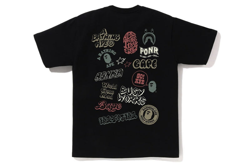 A BATHING APE COLORS BAPE GRAFFITI TEE