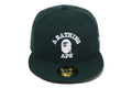 A BATHING APE NEW ERA 59 FIFTY GLOW IN THE DARK COLLEGE CAP - happyjagabee store