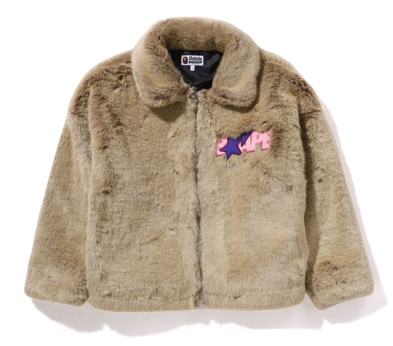 A BATHING APE BAPE x CACTUS JACK x DON TOLIVER FAUX FUR JACKET