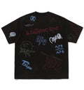 A BATHING APE OVERALL PRINT RELAXED FIT TEE