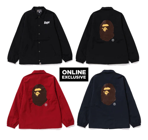 A BATHING APE BAPE LOGO COACH JACKET -ONLINE EXCLUSIVE-