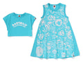 A BATHING APE BAPE KIDS MILO ALL SAFARI TEE & DRESS SET