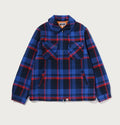 A BATHING APE BAPE CHECK CPO ZIP JACKET