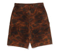 A BATHING APE SOLID 1ST CAMO GARMENT DYED RELAXED FIT WORK SHORTS