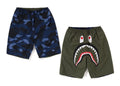 A BATHING APE BAPE KIDS COLOR CAMO SHARK REVERSIBLE SHORTS ( KIDS & JUNIOR )