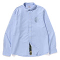 A BATHING APE APE HEAD EMBROIDERY OXFORD SHIRT ( RELAXED )